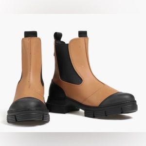 Ganni Two-Tone Rubber Chelsea Boots - image 1